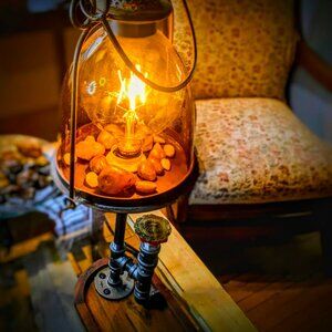 Steampunk table lamp vintage antique